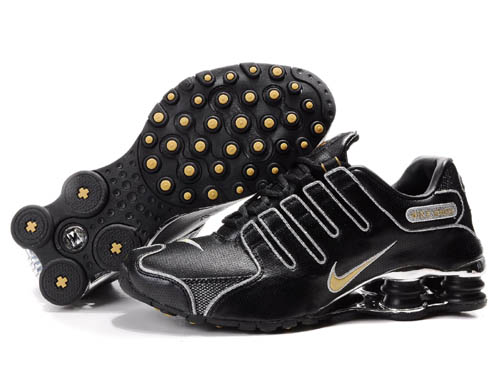 Mens Nike Shox Nz Sl Si Shoes Black Silver Golden